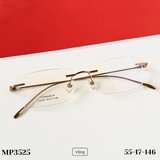  Gọng kính khoan Không viền Titanium Không rỉ Nam Nữ Unisex SGNew 3525 