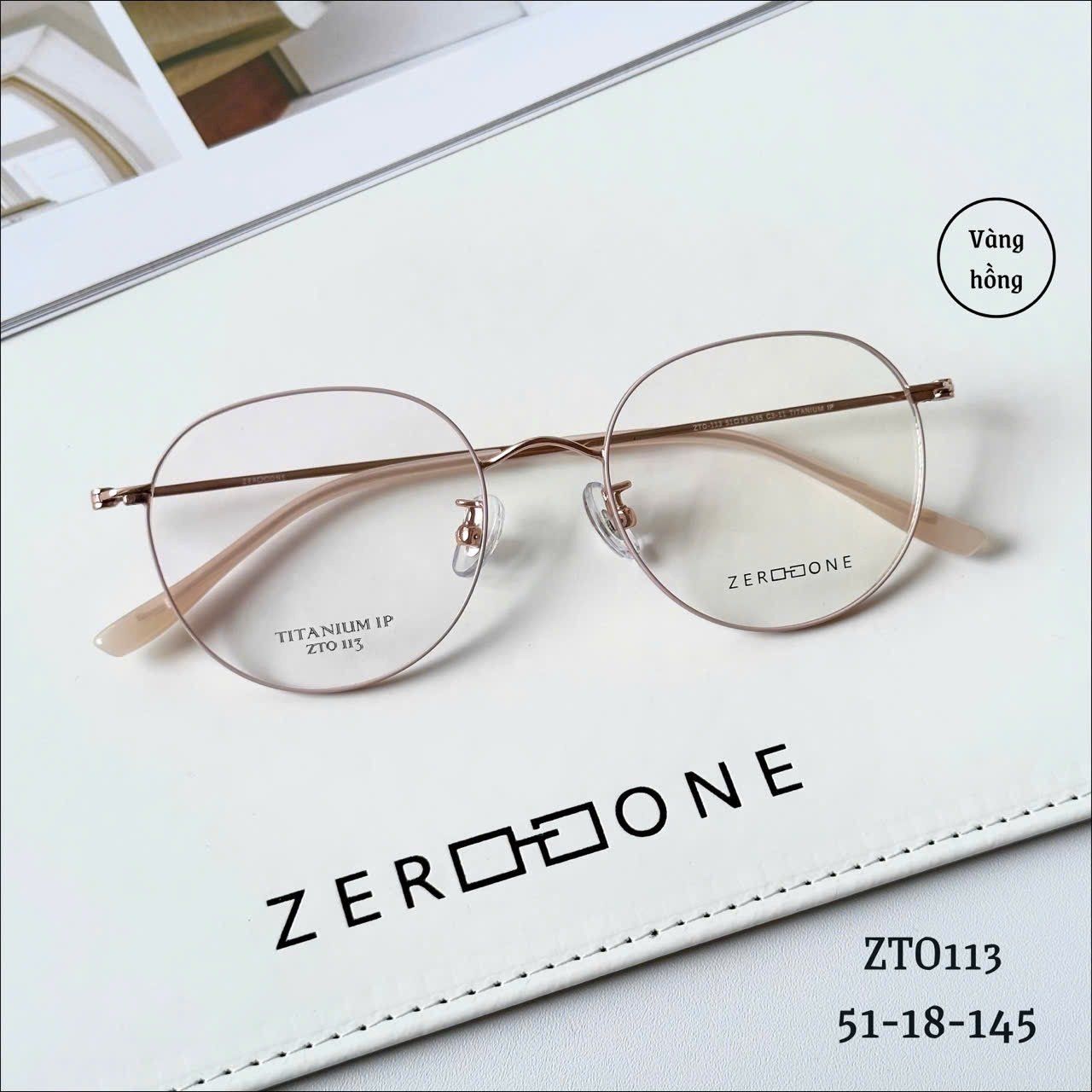  Gọng kính Titanium Tròn đa giác Viền mảnh Không rỉ sét Nam Nữ Unisex SGNew Zto113 