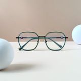  Gọng kính Kim loại x Viền nhựa dẻo Đa giác Nam nữ Unisex SGNew 5637 Hàn Quốc 