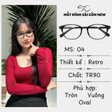  Gọng kính Nhựa dẻo Retro Nam nữ Unisex SGNew 04 