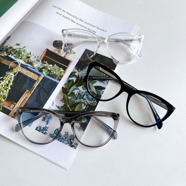  Gọng kính nhựa dẻo kiểu dáng mắt mèo 