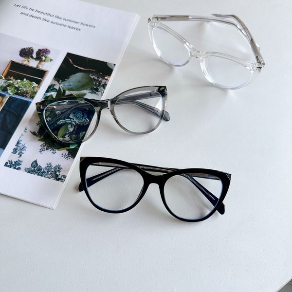  Gọng kính nhựa dẻo kiểu dáng mắt mèo 