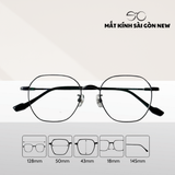  Gọng kính Titanium Tròn đa giác Viền mảnh Không rỉ sét Nam Nữ Unisex SGNew Zto066 