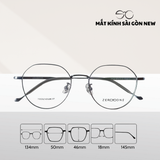  Gọng kính Titanium Tròn đa giác Viền mảnh Không rỉ sét Nam Nữ SGNew Zto047 