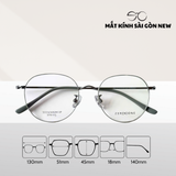  Gọng kính Titanium Tròn đa giác Viền mảnh Không rỉ sét Nam Nữ Unisex SGNew Zto113 
