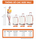  Vali du lịch Bamozo 8809 có kim loại bo góc thời trang 