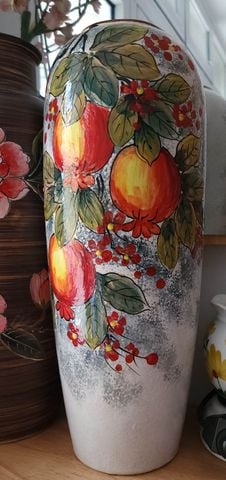  Bình gốm quả lựu chín 