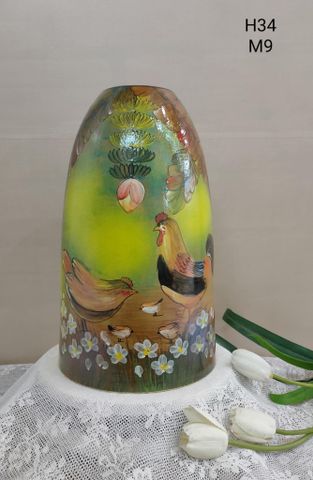  Bình gốm cắm hoa dáng chuông gà kim kê đại cát 