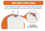  Vali du lịch Bamozo 8809 có kim loại bo góc thời trang 