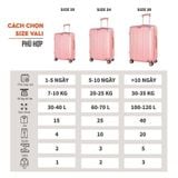  Vali du lịch Bamozo 8809 có kim loại bo góc thời trang 