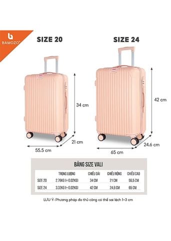  Vali du lịch Bamozo 8801 loại cao cấp 