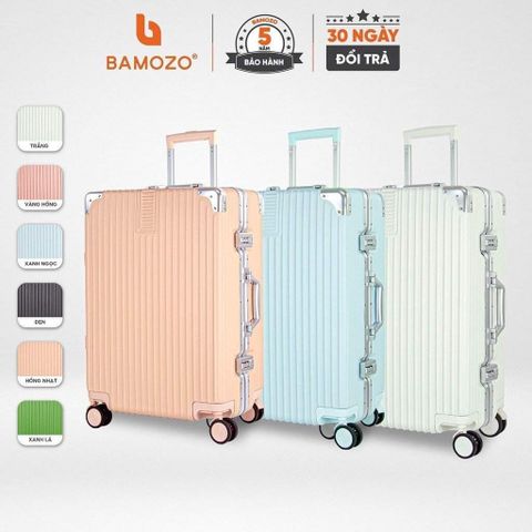  Vali du lịch khung nhôm 9906 khóa sập, bo kim loại bốn góc 