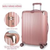  Vali du lịch Bamozo 8809 có kim loại bo góc thời trang 