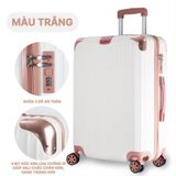  Vali du lịch Bamozo 8809 có kim loại bo góc thời trang 