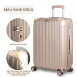  Vali du lịch Bamozo 8809 có kim loại bo góc thời trang 