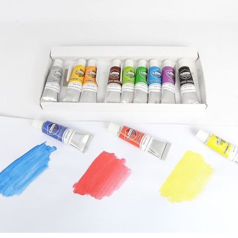  Hộp Màu nước dạng tuýp MasterArt TEMPERA 5ml - 12 màu sản phẩm chính hãng (Hộp) 