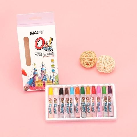  Hộp Sáp màu dầu Baoke OP - 12/18/24 màu màu (Hộp) 