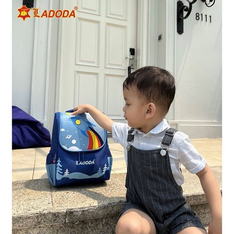  Ba lô cho bé trai bé gái mẫu giáo thương hiệu Ladoda BL74 (30x23x13cm) Hàng chính hãng 
