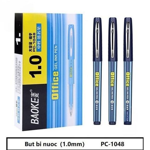  Bút nước 1.0 Đen Baoke PC-1048 2 màu đen/xanh biển kèm Ruột bút thay thế Baoke (sản phẩm chính hãng) 