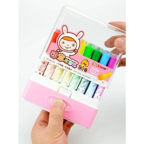  Hộp Bút dạ màu Marker Baoke No602- 12/18/24 màu sản phẩm chính hãng 