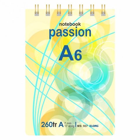  Vở Sổ lò xo A6 260 trang Klong937 (80Q/ thùng) sản phẩm chính hãng (Giao màu ngẫu nhiên ạ) 