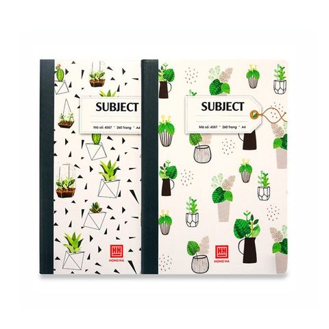  Sổ may gáy (kẻ Ngang) bìa bồi A4 Hồng Hà Subject- 200=>360 trang sản phẩm chính hãng(Giao màu ngẫu nhiên) 