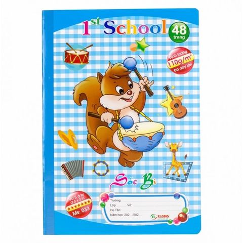  Quyển Vở ô ly 48 trang cao cấp ĐL 110 Klong033 sản phẩm chính hãng( Giao màu ngẫu nhiên ạ) 