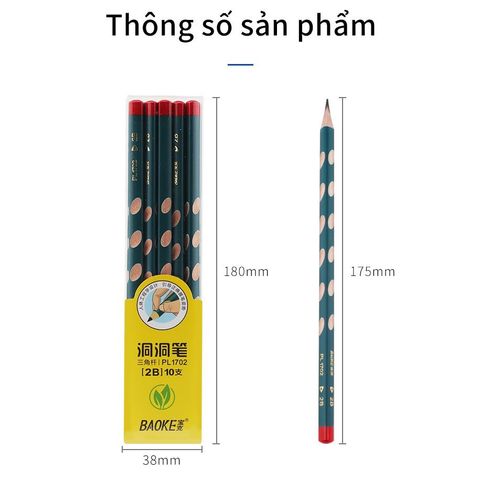  Bút Chì Gỗ Định Vị Hb Thân Nhiều Màu Baoke Pl1703 (30/360) 