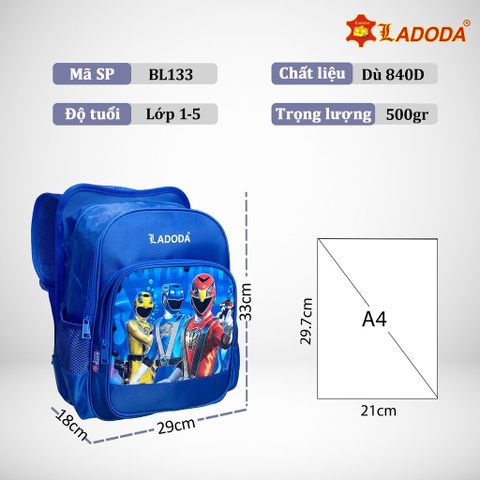  Ba lô đi học tiểu học nam nữ cấp thương hiệu Ladoda (Kích thước 36x28x11cm) Hàng chính hãng 