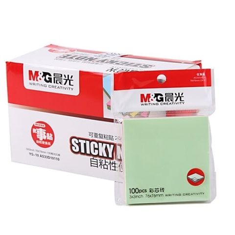 Giấy nhớ màu 3x3 M&G YS-10 (100 tờ /tập) sản phẩm chính hãng (Tập) 
