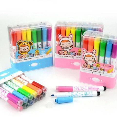  Hộp Bút dạ màu Marker Baoke No602- 12/18/24 màu sản phẩm chính hãng 