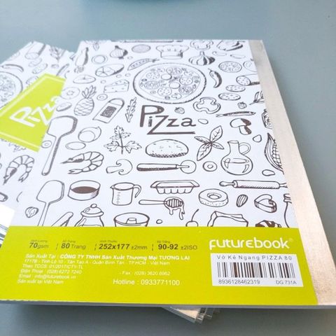  Vở kẻ ngang ĐL70gsm Pizza FutureBook 80 trang DK-23sản phẩm chính hãng(Giao bìa màu ngẫu nhiên ạ) 