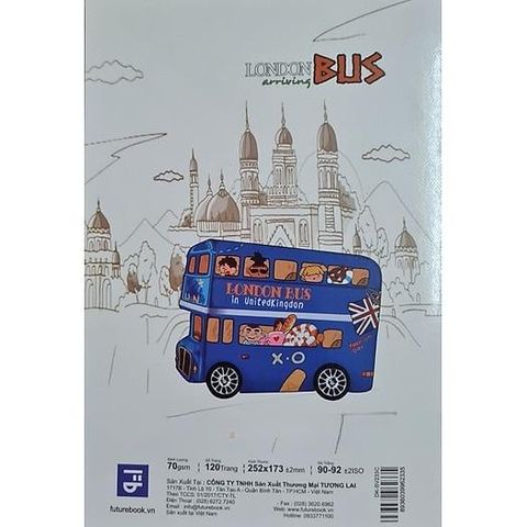  Vở kẻ ngang ĐL70gsm Tuổi teen Bus FutureBook 120 trang DK SV233B sản phẩm chính hãng 