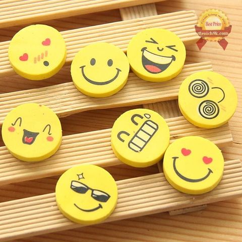  Combo 6 viên Tẩy hình mặt cười Baoke E6907 sản phẩm chính hãng (Giao ngẫu nhiên ạ) 