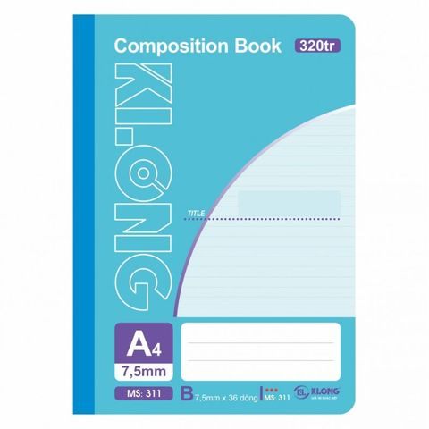 Vở Sổ may A4 320 trang Klong 31(40) sản phẩm chính hãng (Giao màu ngẫu nhiên ạ) 