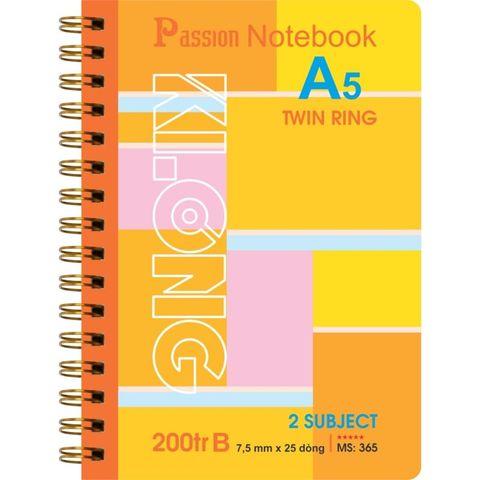  Vở Sổ lò xo A5 200 trang Klong365 (80Q/ thùng) sản phẩm chính hãng (Giao màu ngẫu nhiên ạ) 