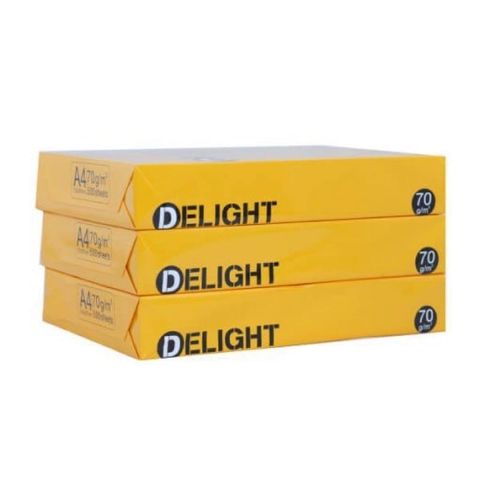  Giấy in vi tính văn phòng A4 Delight 70gsm sản xuất tại Thái Lan. 