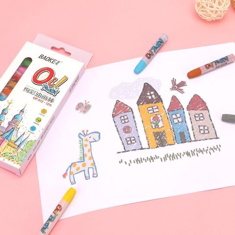  Hộp Sáp màu dầu Baoke OP - 12/18/24 màu màu (Hộp) 