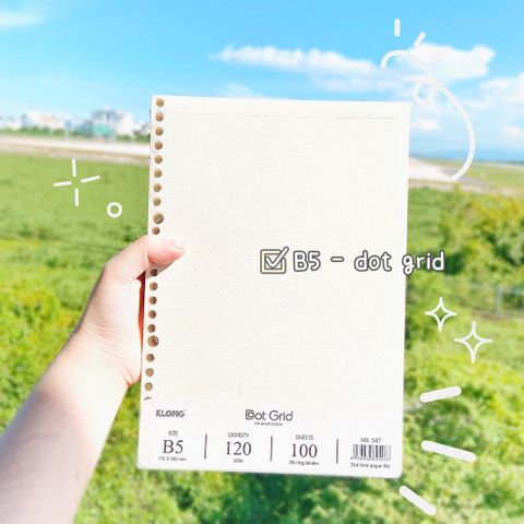  Ruột Sổ còng A5 caro/chấm Klong996 sản phẩm chính hãng 