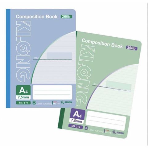  Vở Sổ may A4 260 trang Klong 310 sản phẩm chính hãng (Giao màu ngẫu nhiên ạ) 