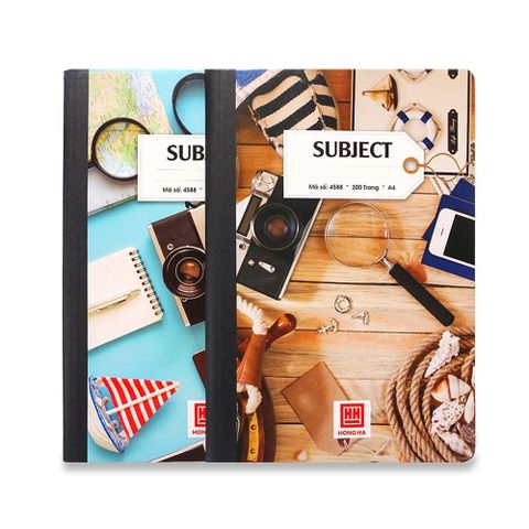  Sổ may gáy (kẻ Ngang) bìa bồi A4 Hồng Hà Subject- 200=>360 trang sản phẩm chính hãng(Giao màu ngẫu nhiên) 