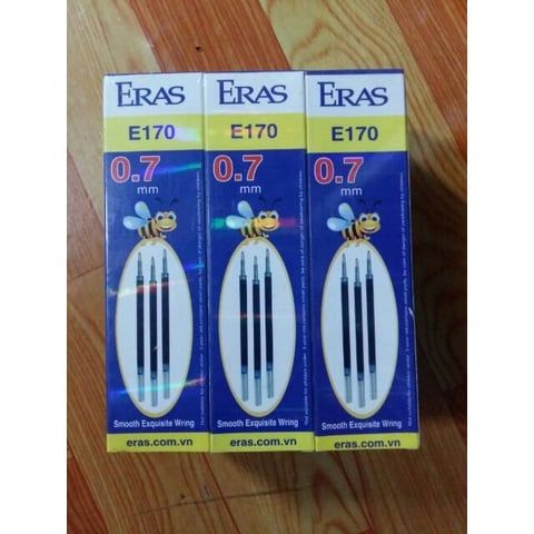  Ruột bút ký Gel 0.7mm Eras E170 Xanh/Đen sản phẩm chính hãng 