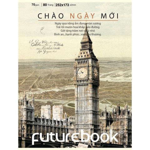  Vở kẻ ngang ĐL70gsm Chào Ngày Mới FutureBook 80 trang DK SV221C sản phẩm chính hãng 