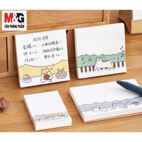  Tập Giấy ghi nhớ in hình mèo M&G - 3x2,3x3,3x4 inches sản phẩm chính hãng (Tập) 