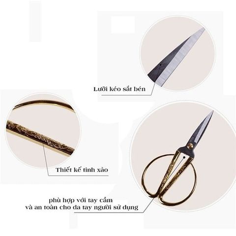  Kéo cán mạ vàng 150mm ASS91388 Hàng chính hãng thương hiệu M&G 