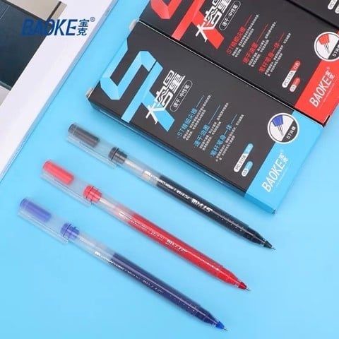  Bút gel mở nắp ngòi 0.5mm Baoke PC5158 3 màu đen/xanh biển/đỏ sản phẩm chính hãng 