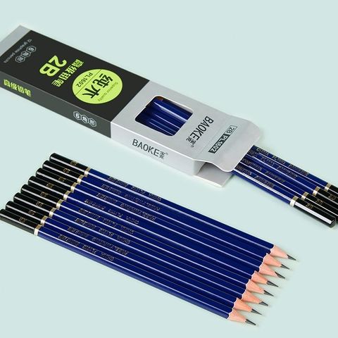  Bút chì gỗ 2B thân màu tím than Baoke PL1602 (12 Cây/Hộp ) 