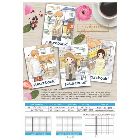  Vở kẻ ngang ĐL70gsm Cuxi Teen FutureBook120 trang sản phẩm chính hãng (Giao màu bìa ngẫu nhiên ạ) 