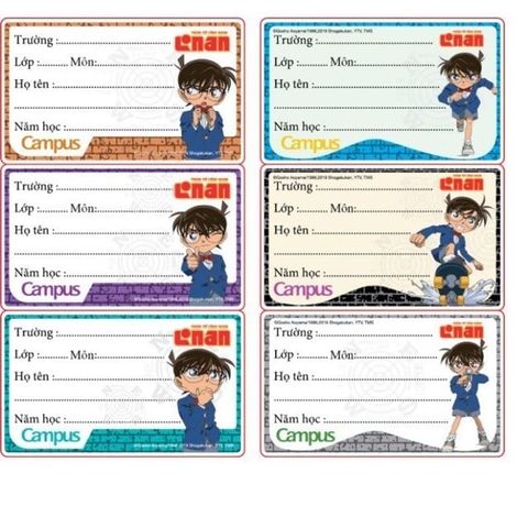  Tập Nhãn vở Campus các loại 12/15/18 chiếc/tập  sản phẩm chính hãng 