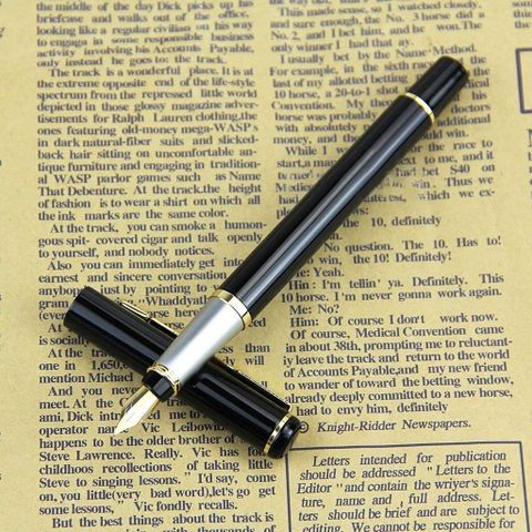  Bút ký mực nước Baoke (15) - BK-80Nắp đen thân đen 